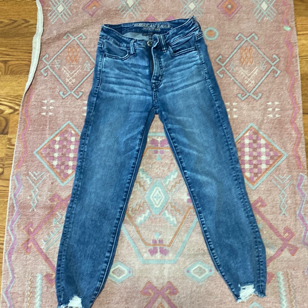 American Eagle NE(X)T Level Distressed Ankle Jeggings